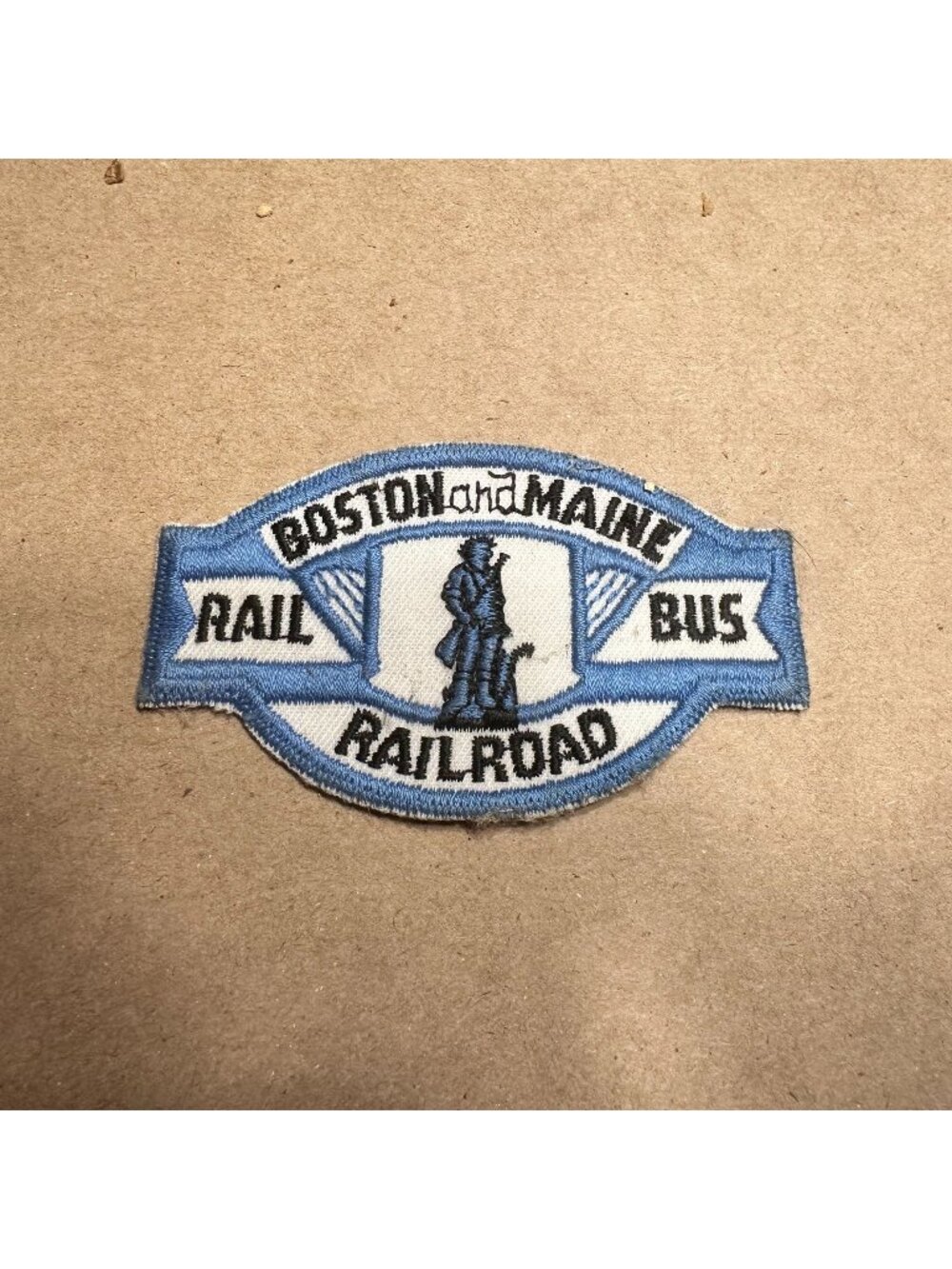 Boston & Maine Railroad Rail Bus Embroidered Patch Vintage